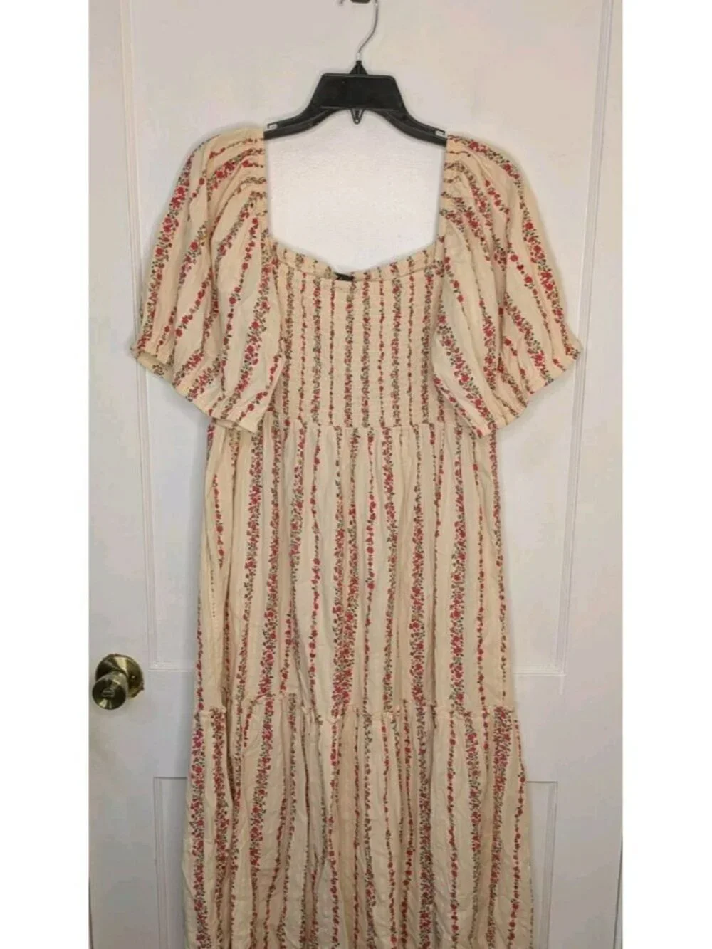 Size 12 Nobody's Child Tallulah Midi Dress Cream Floral Print